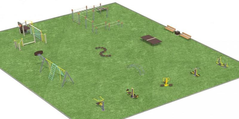 Дизайн проект спортплощадки разновозрастной  в Тамбове