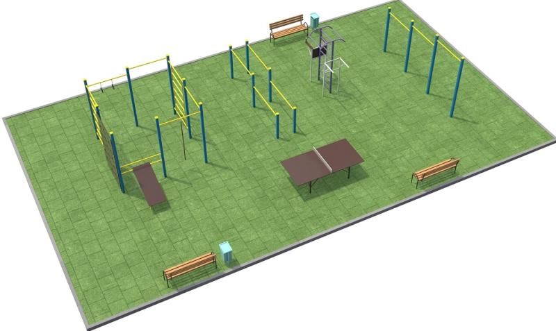 Проект спортплощадки 170 метров в Тамбове в Тамбове