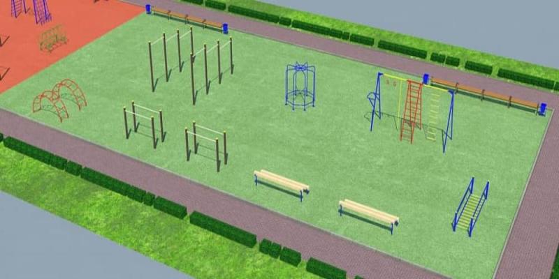 Проект детско-спортивной площадки для школы - детсада в Тамбове