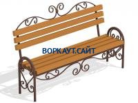 Лавочка кованная МАФ 1606 в Тамбове