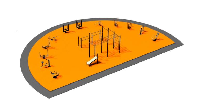 Дизайн проект спортплощадки Полукруглая в Тамбове