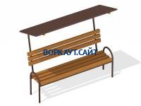 Лавочка под навесом МАФ 1607 в Тамбове