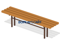 Лавочка без спинки МАФ 1601 в Тамбове