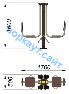 Уличный тренажер "Жим ногами горизонтальный " УТ 003 в Тамбове Уличный тренажер "Жим ногами горизонтальный " УТ 003 в Тамбове