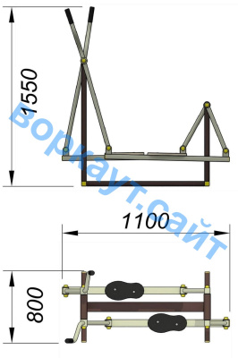Уличный тренажер "Лыжник" УТ 008 в Тамбове