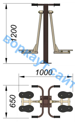 Уличный тренажер "Маятник" УТ 004 в Тамбове