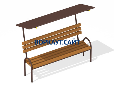 Лавочка под навесом МАФ 1607 в Тамбове