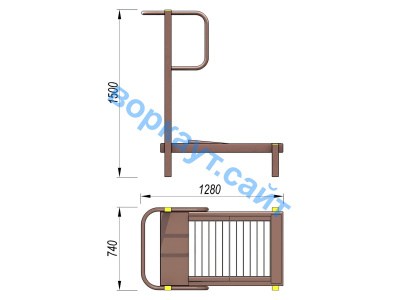 Уличный тренажер Беговая дорожка УТ 009 в Тамбове