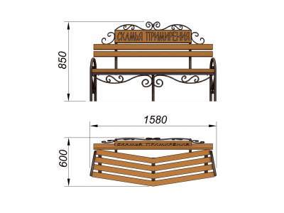 Скамья примирения МАФ 1610 в Тамбове