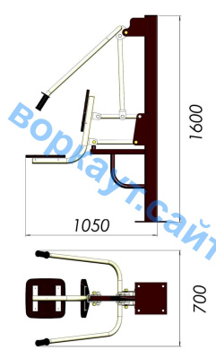 Уличный тренажер "Жим от груди" УТ 002 в Тамбове