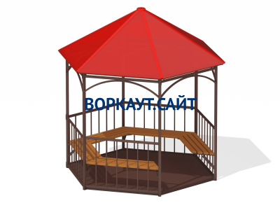 Беседка с лавками и полом МАФ 4122 в Тамбове