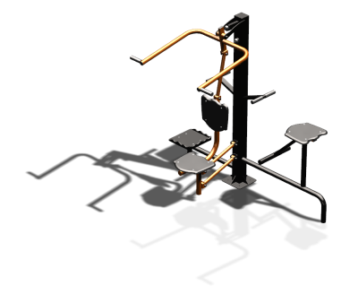 Уличный тренажер "Верхняя тяга Твистер стоя Твистер сидя" УТ336 в Тамбове