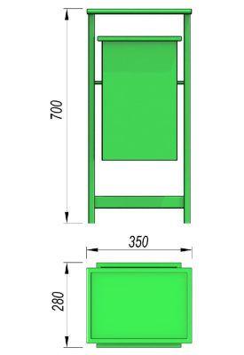 Урна с крышкой МАФ 1631 в Тамбове