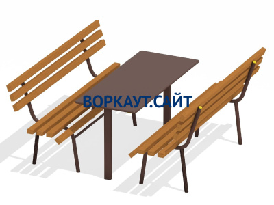 Дачный комплект из 2 лавочек и стола МАФ 1620 в Тамбове