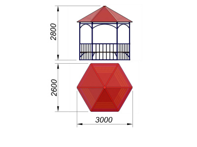 Беседка с лавками МАФ 4120 в Тамбове