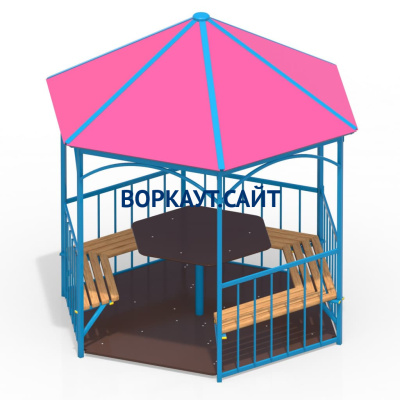 Беседка со столом, лавками и полом МАФ 4123 в Тамбове