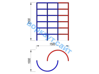 Шведская стенка полукруглая ДСК 3503 в Тамбове